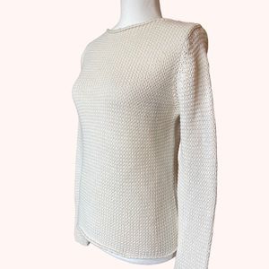 Jeanne Pierre Women’s cream knit sweater, Sz S